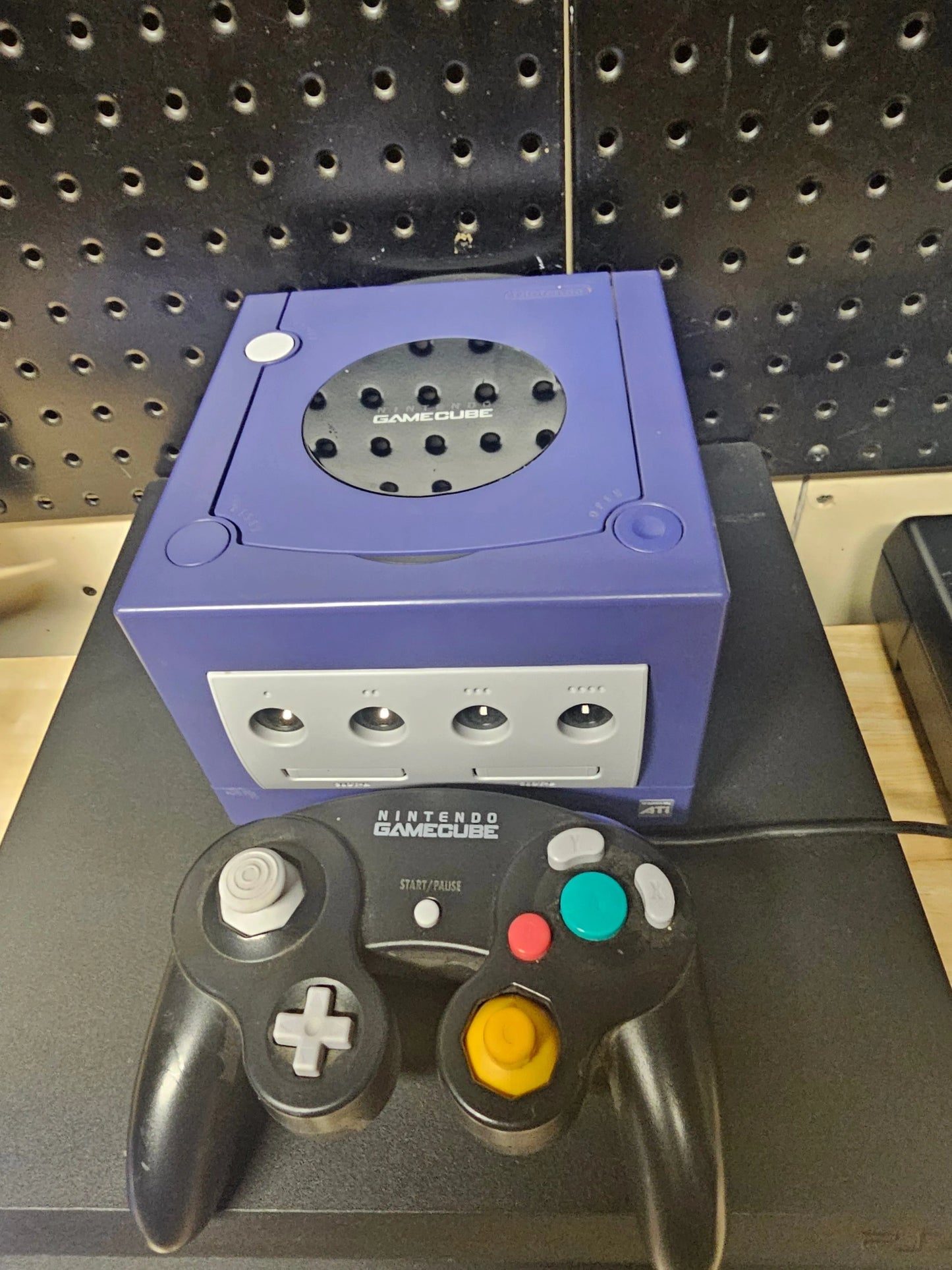 Tricked out GameCube with 256GB SD card installed